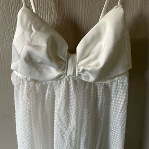 Kate Spade New York Women's Sleeveless Babydoll Dress, White, Medium